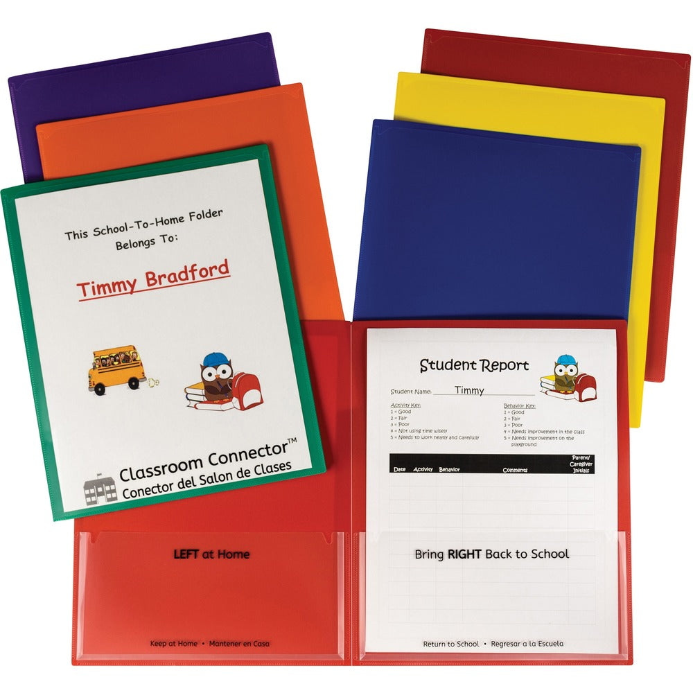 Image of C-Line Folder, 2-Pocket, Poly, 50-Sht Cap, Letter, 36/BX, AST