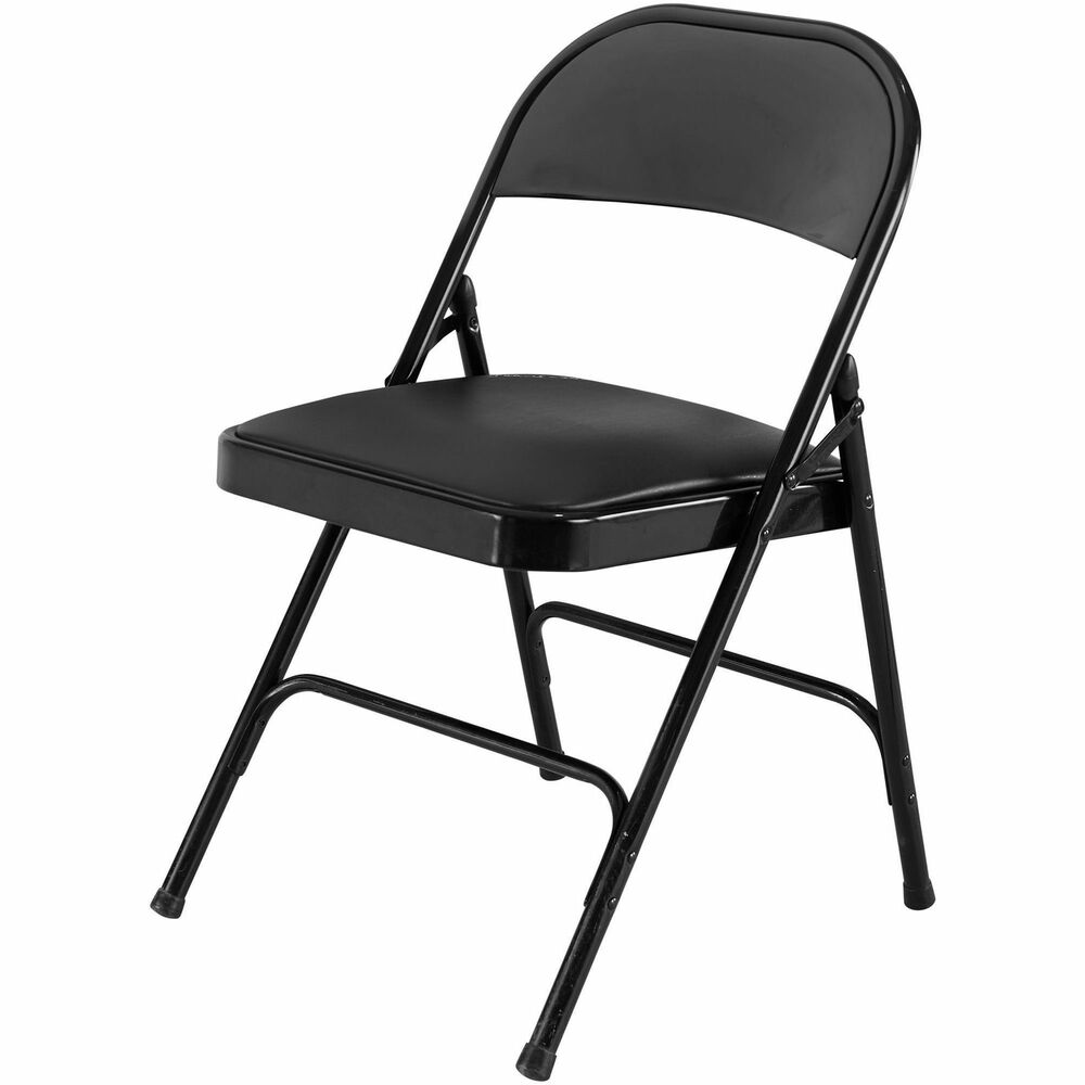 Image of Lorell Folding Chair,Padded Seat,19-3/8"x18-1/4"x29-5/8",4/CT, BK
