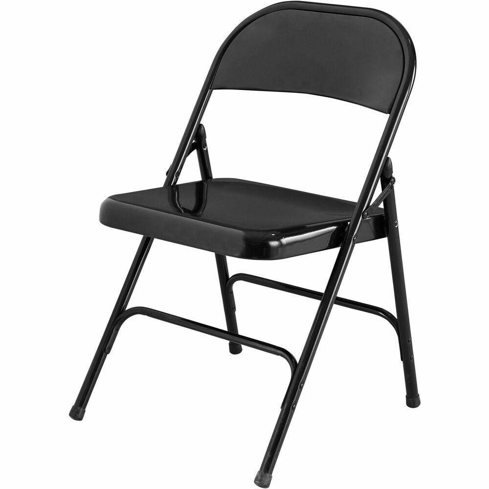 Image of Lorell Folding Chair, 19-3/8"x18-1/4"x29-5/8", 4/CT, Black