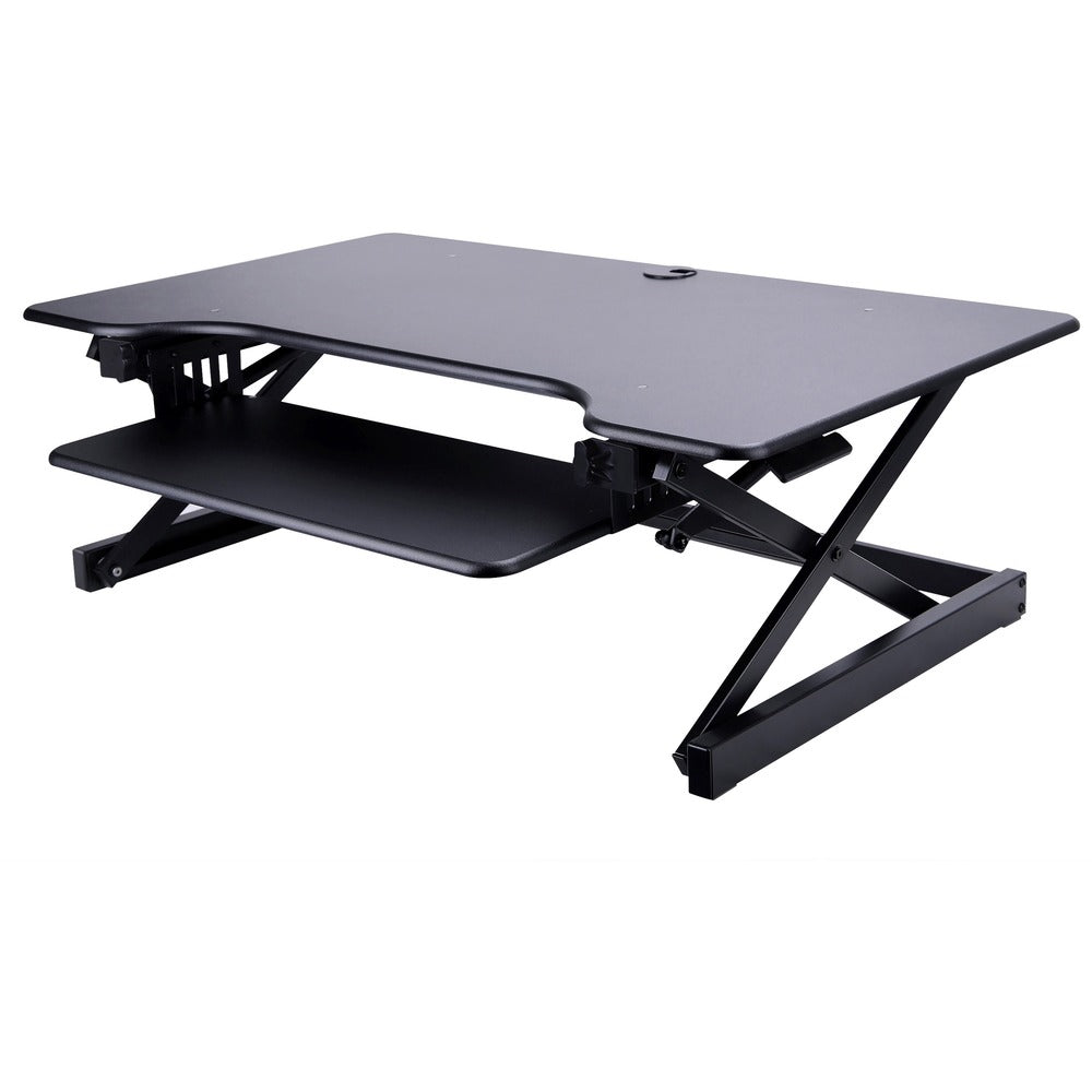 Image of Lorell Desk Riser, Deluxe, Adj, 40-1/2"x27-3/8"x9-1/4", Black