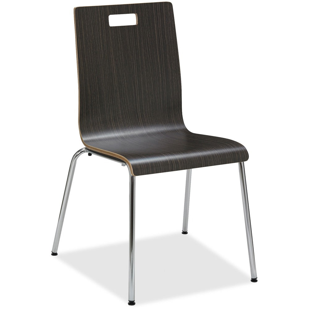 Image of Lorell Brentwood Cafe Chair, 20-1/2"x21"x34", 2/CT, Espresso