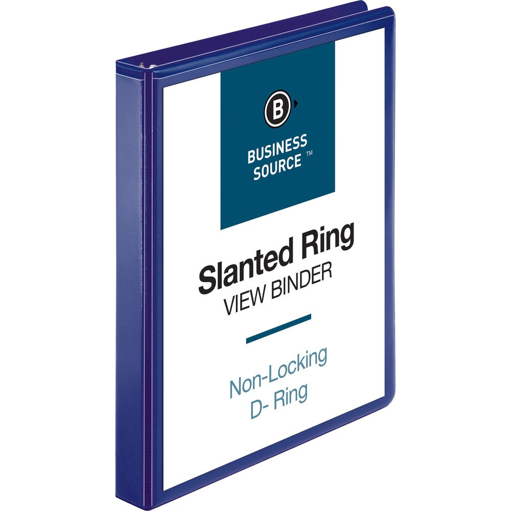Image of Business Source View Binder, D-Ring, 1", Navy