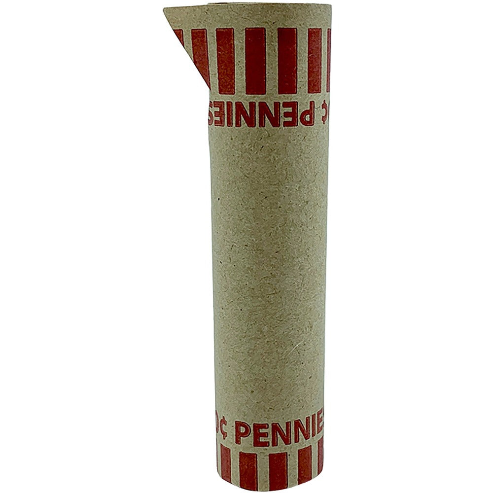 Image of PAP-R Products Penny Tubular Coin Wrap, Nested, 1000/BX, Red