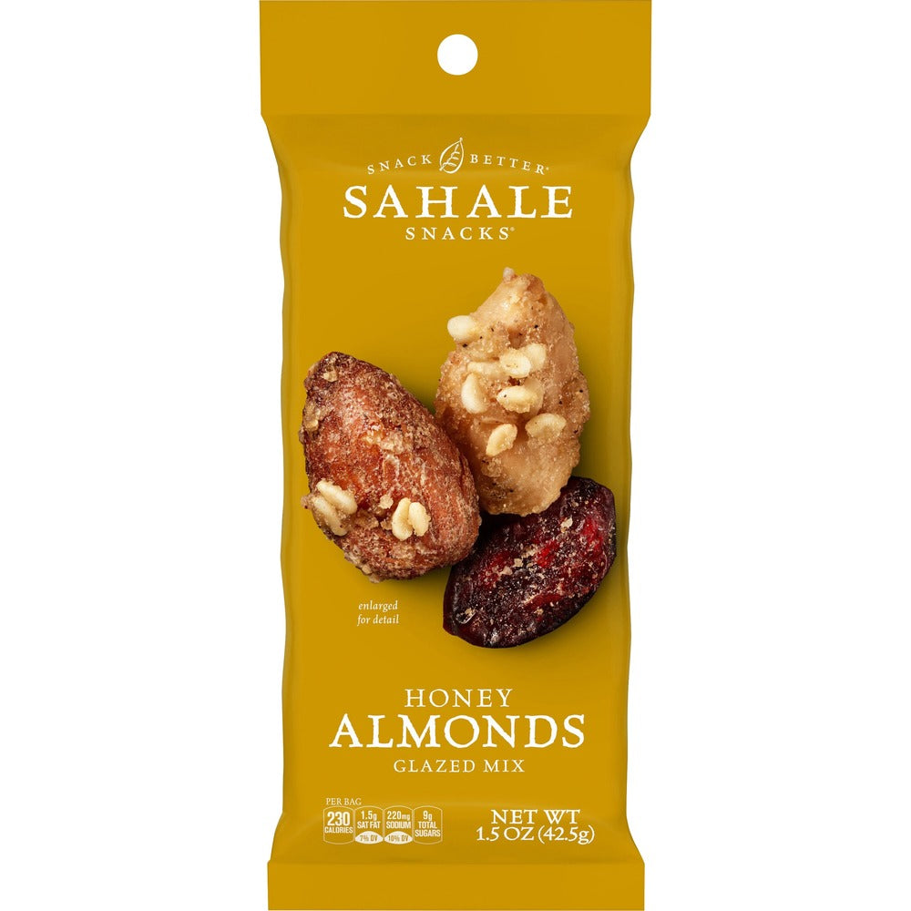 Image of The J.M. Smucker Co. Honey Almonds Glazed Snack Mix, 1.5 oz., 18/CT, Yellow
