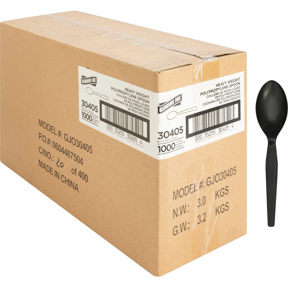Image of Genuine Joe Spoon, Heavyweight, 1000/CT, Black