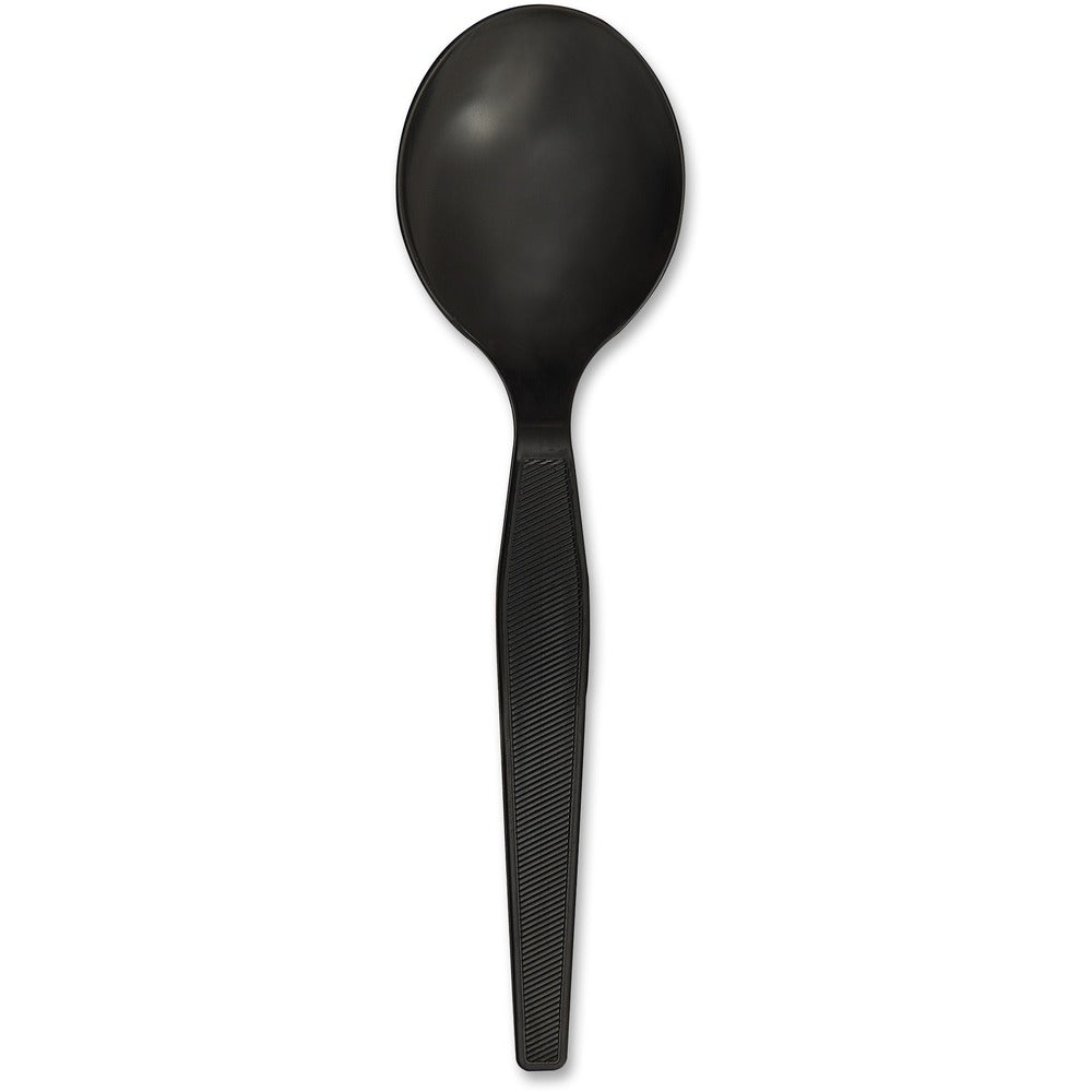 Image of Genuine Joe Soup Spoons, Heavyweight, 1000/CT, Black