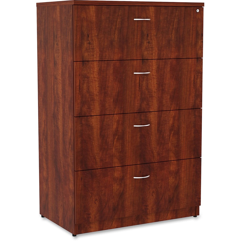 Image of Lorell Lateral File, 4-Drawer, 35-1/2"x22"x54-3/4", Cherry