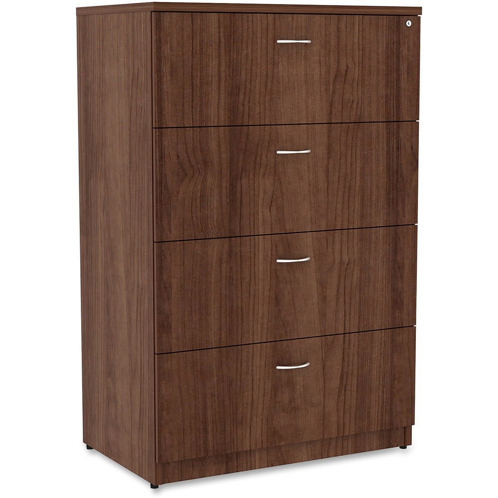 Image of Lorell Lateral File, 4-Drawer, 35-1/2"x22"x54-3/4", Walnut