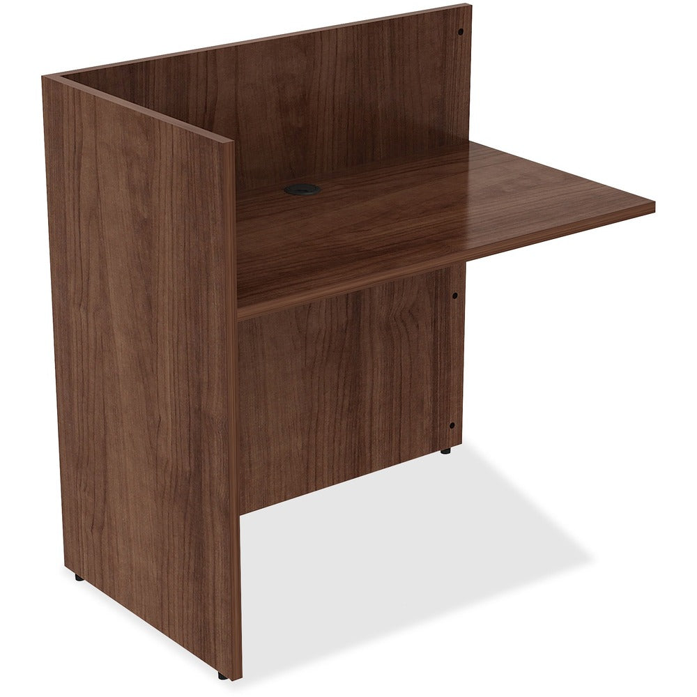 Image of Lorell Reception Return, 42"x24"x41-1/2", Walnut