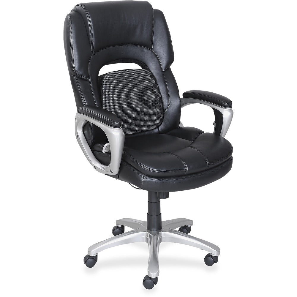 Image of Lorell Executive Chair, Mesh Covering, 27"x25-1/4"x47-1/2", Black