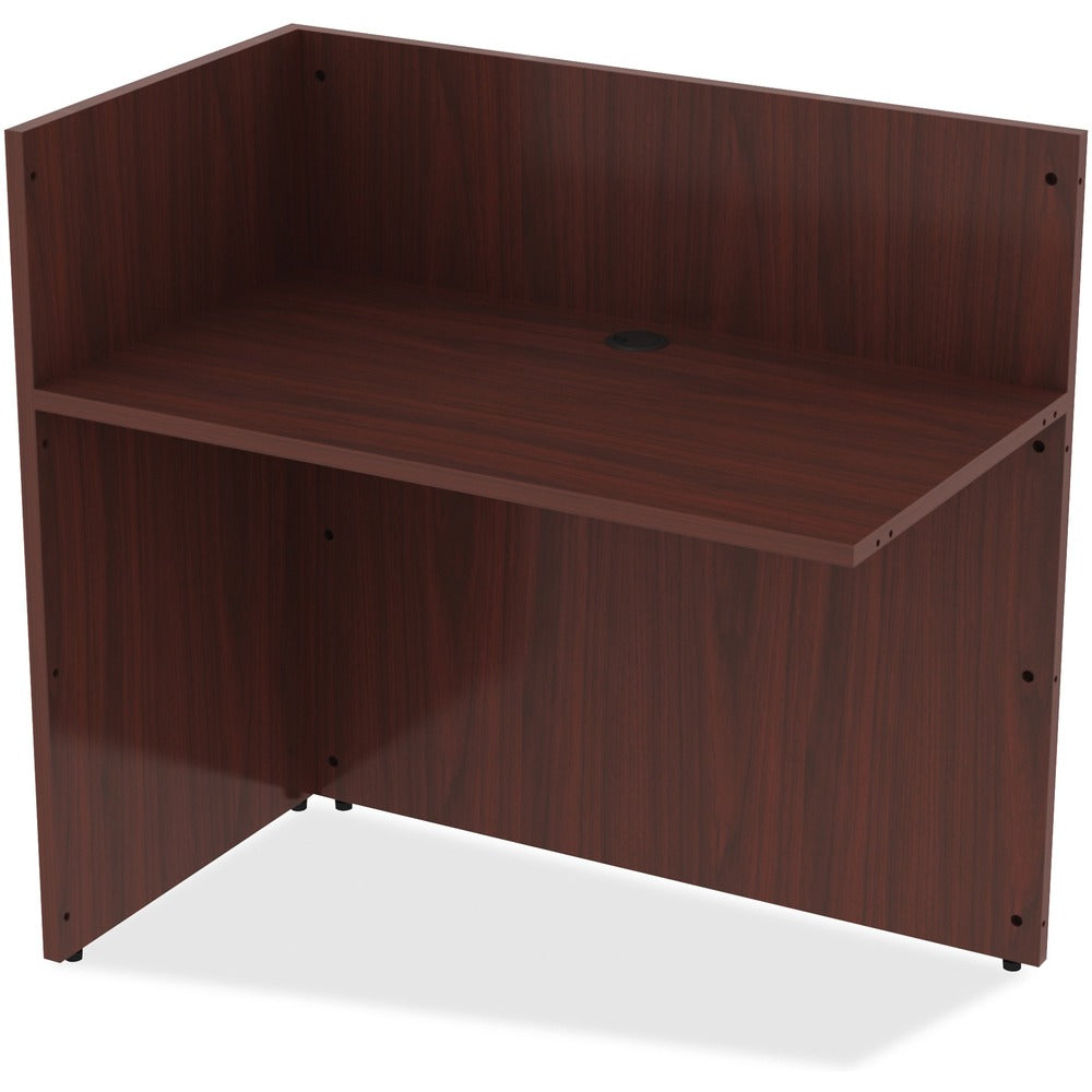 Image of Lorell Reception Return, 42"x24"x41-1/2", Mahogany