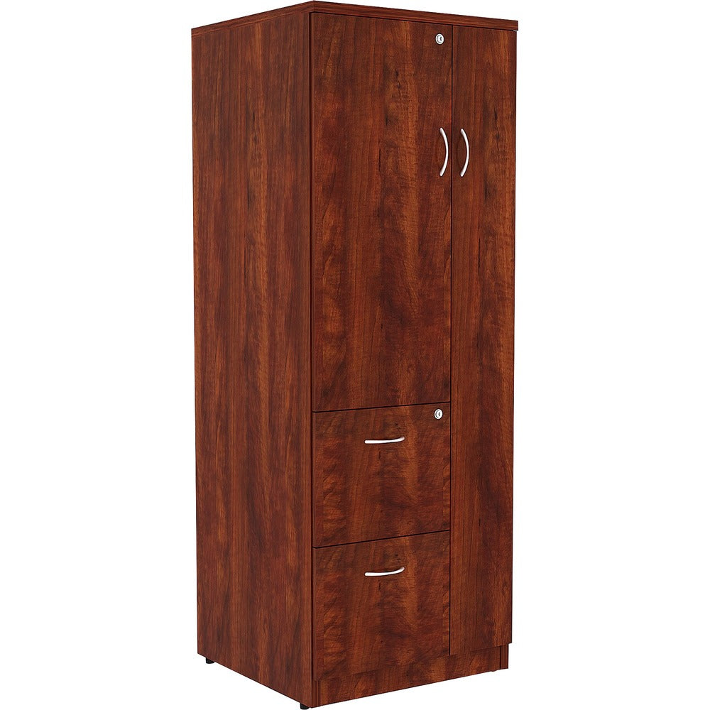 Image of Lorell Tall Cherry Cabinet, 23-3/5"x23-3/5"x65-3/5", Cherry