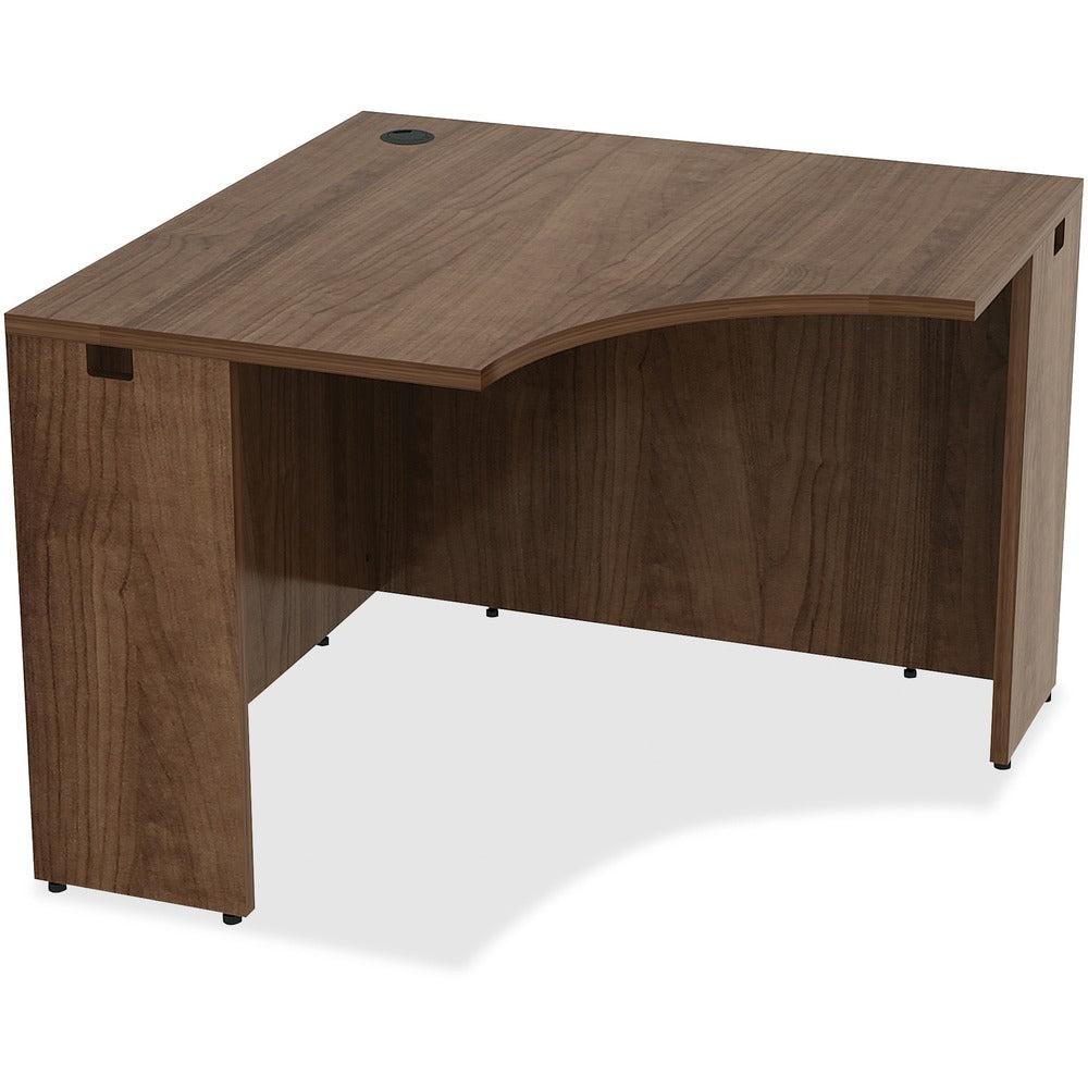 Image of Lorell Corner Desk, 24"x42"x29-1/2", Walnut