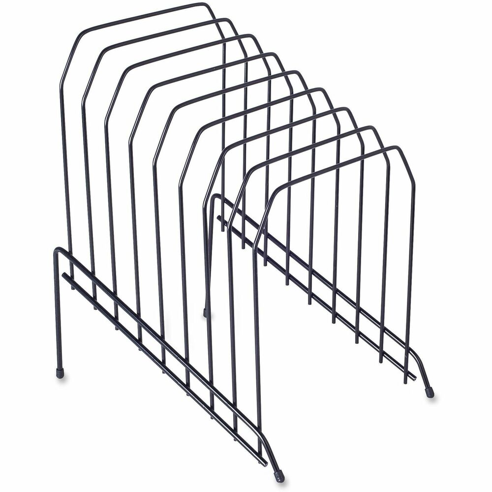 Image of Lorell Vertical File, Wire, 8 Divider, 8"x10-3/8"x11-7/8", BK