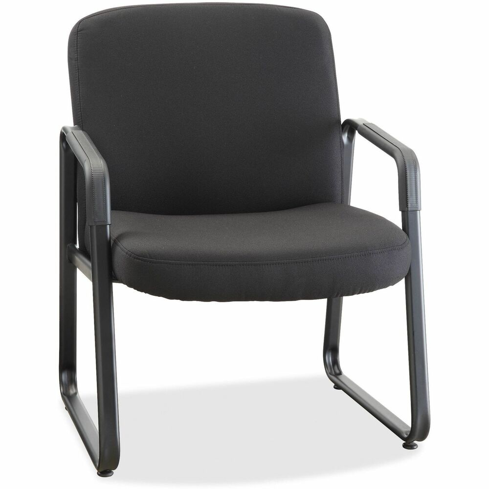 Image of Lorell Fabric Guest Chair, 26-1/4"x27-1/4"x35", Black