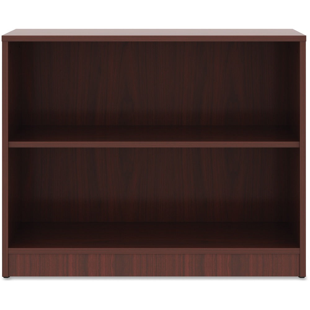 Image of Lorell Bookcase, 2-Shelf, 1 Adj Shelf, 36"x12"x29-1/2", Mahogany