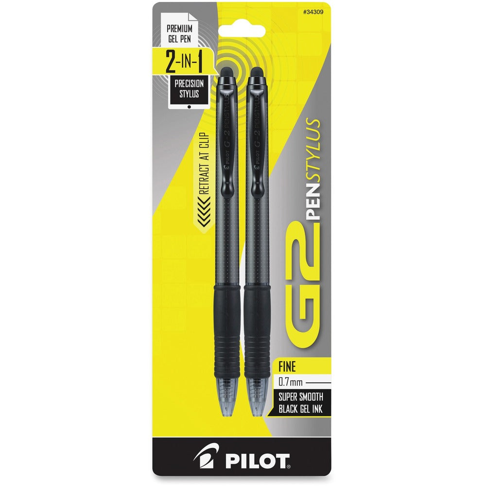 Image of Pilot Pen Stylus, G2, Fine Pt, 2/PK, Black