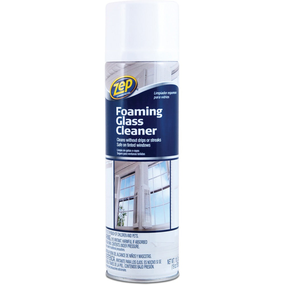 Image of Zep Commercial Foaming Glass Cleaner, 19oz., 12/CT, Blue