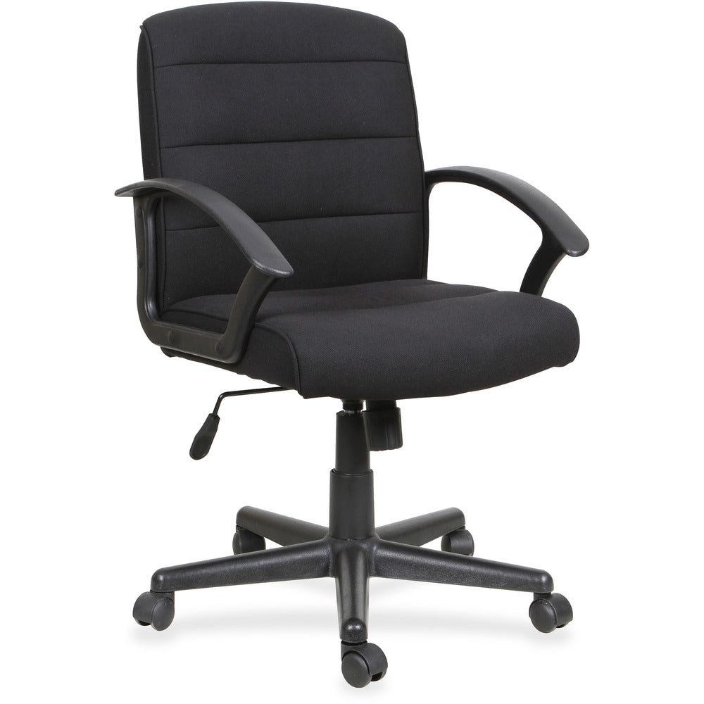 Image of Lorell Task Chair, Fabric, Slope Arms, 26"x27-1/8"x40", BK