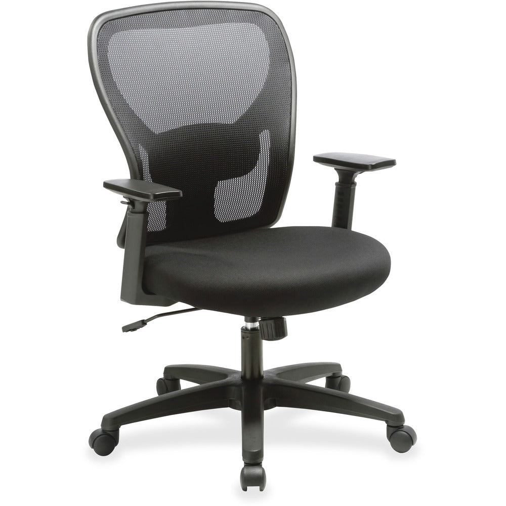 Image of Lorell Task Chair,Mesh Mid Back, 27-3/4"x27"x43-1/8", Black