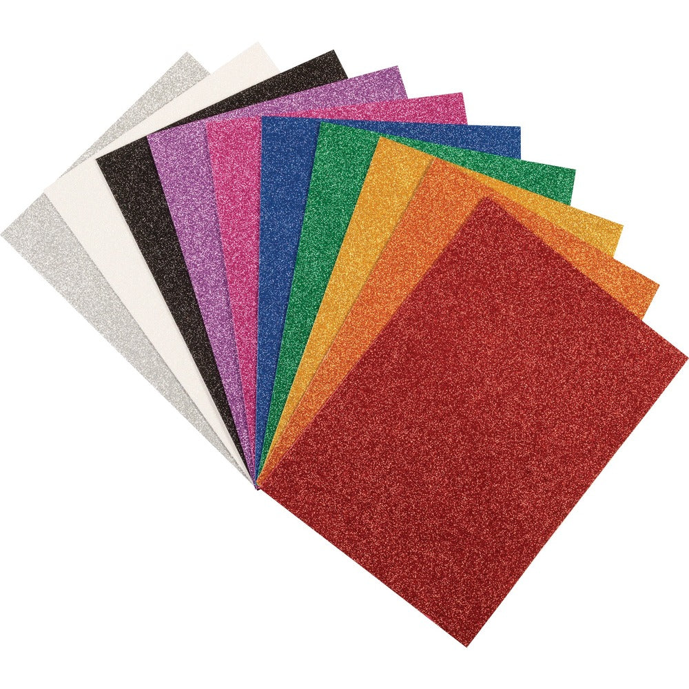 Image of Pacon Wonderfoam, Glitter Sheets, 8-1/2"x11-7/10", 10/PK, Ast