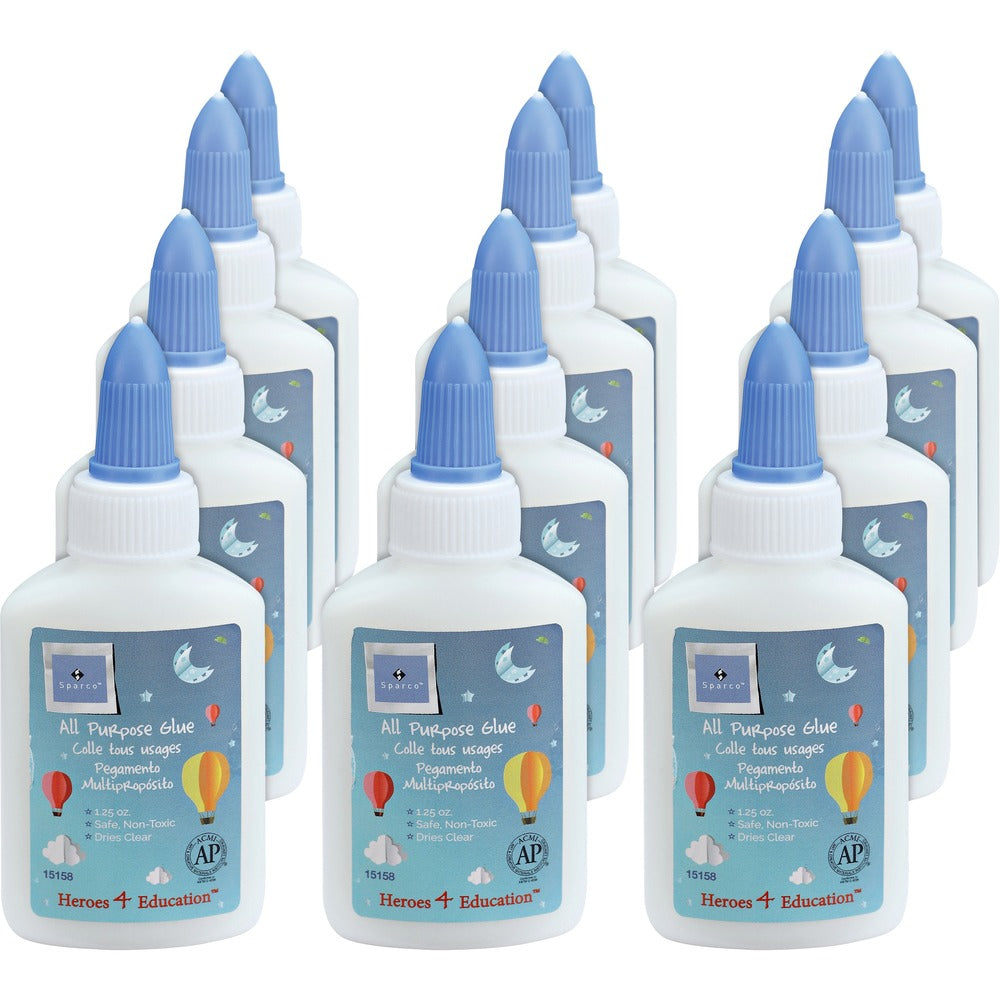Image of Sparco School Glue, 1.25oz., 12/BX, White