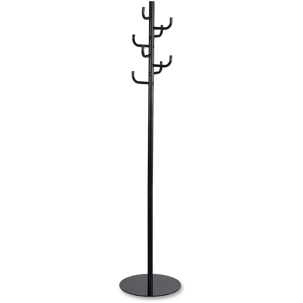 Image of Safco Coat Rack, 8 Arms, Steel, 15"Wx15"Dx68"H, Black