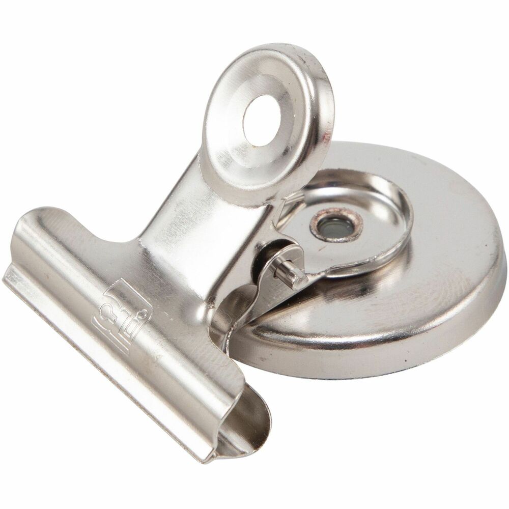 Image of Charles Leonard, Inc Magnetic Spring Clips, 1-1/4", 24/BX, Chrome