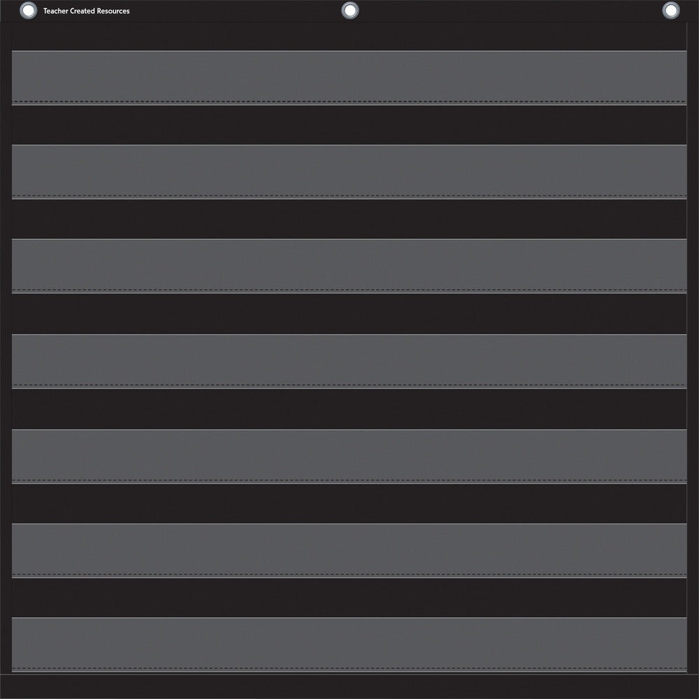 Image of Teacher Created Resources 7-Pocket Chart, 28"x28", Black