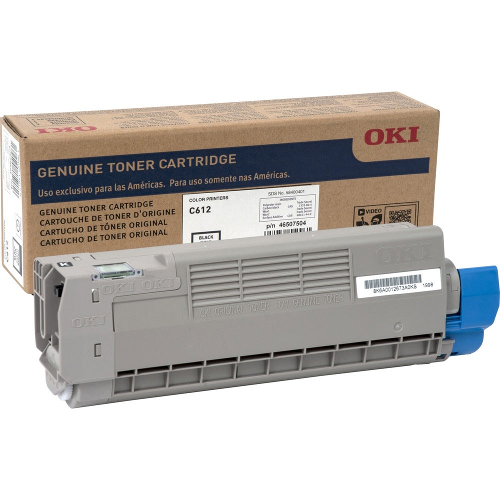 Image of OKI Toner Cartridge, f/C612, 8,000 Page Yield, BK