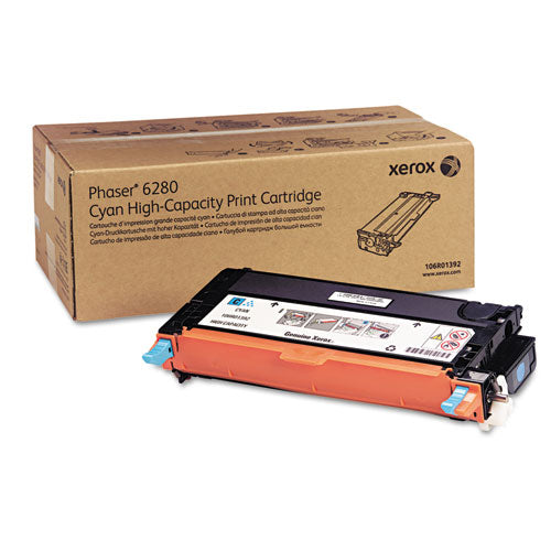 Image of Xerox® 106r01392 High-Yield Toner, 5,900 Page-Yield, Cyan