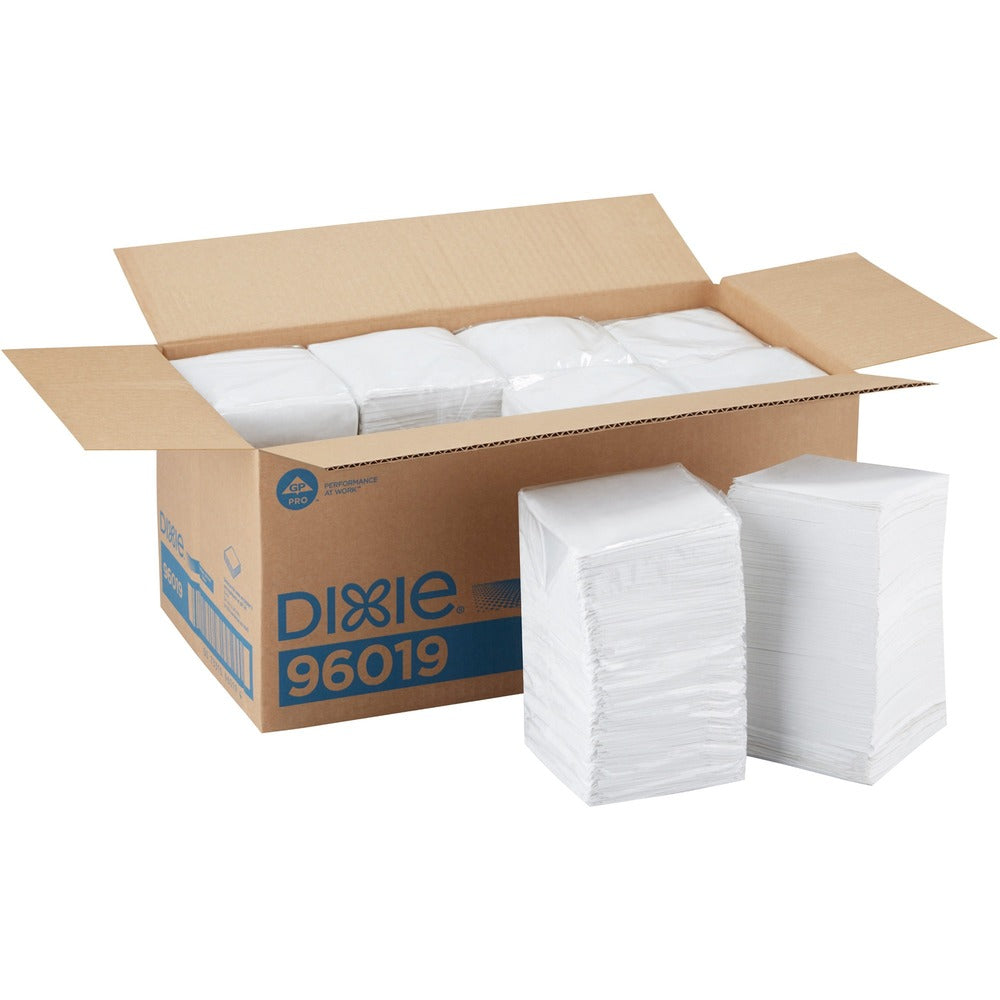 Image of Georgia-Pacific Napkins,f/Beverage,1-Ply,9-1/2"x9-1/2",500/PK,8PK/CT,White