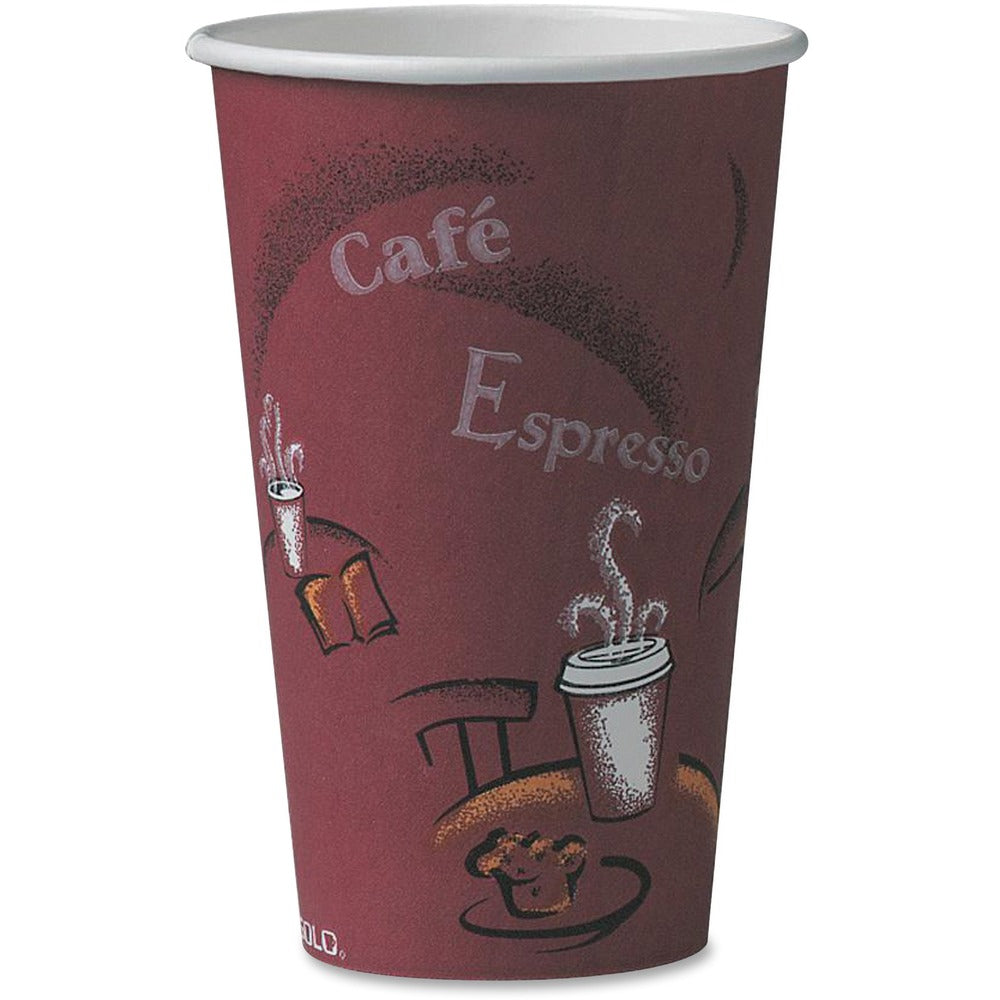 Image of Solo Cup Company Hot Cups, Paper, Poly Lined Inside, 16oz, 20PK/CT, MI