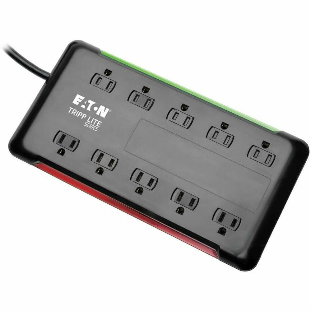 Image of Tripp Lite Surge Protector, 10-Outlet, 5-7/10"Wx11-1/10"Lx1-3/10"H, BK