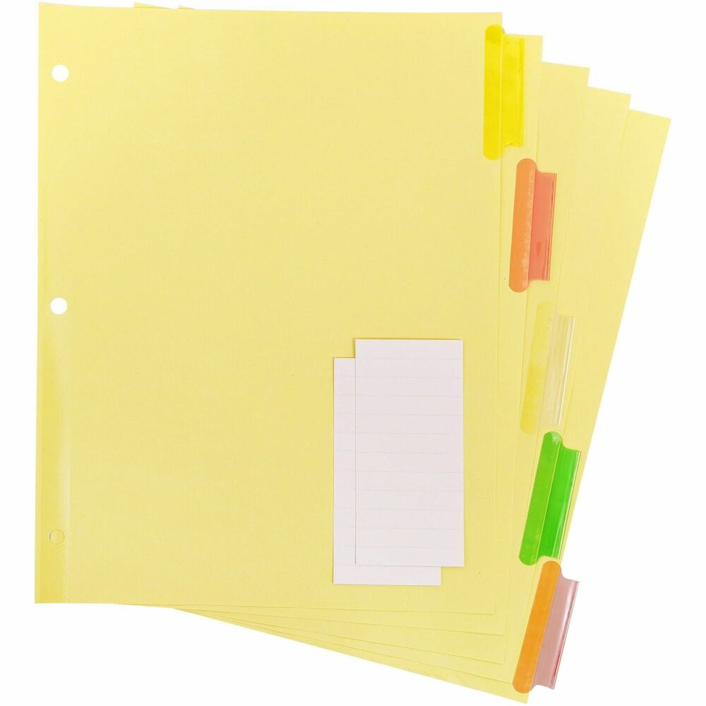 Image of Business Source Ring Binder Indexes,2"Tabs, 11'x8-1/2",5Tabs,5ST/BX,MI