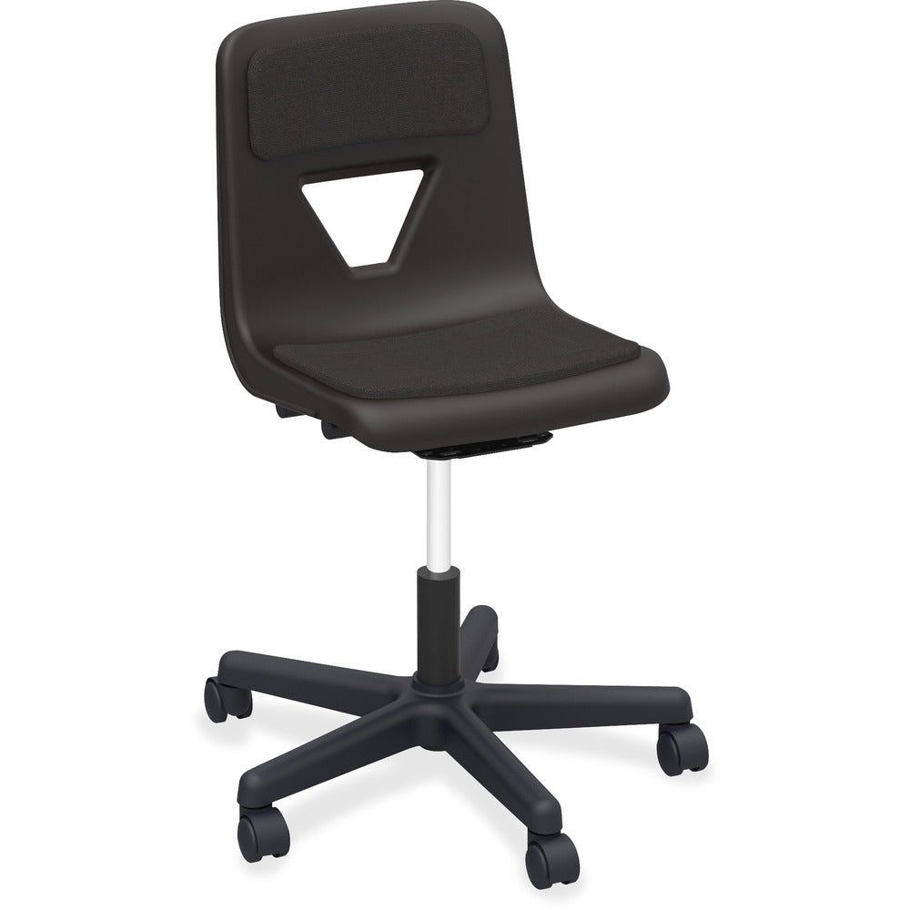 Image of Lorell Task Chair, Height-Adjustable, 25"x25"x32-1/2", Black