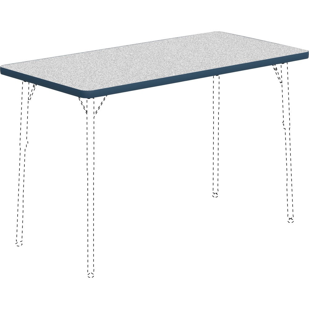 Image of Lorell Tabletop, Rectangular, Laminate, 24"x48", Gray/Navy
