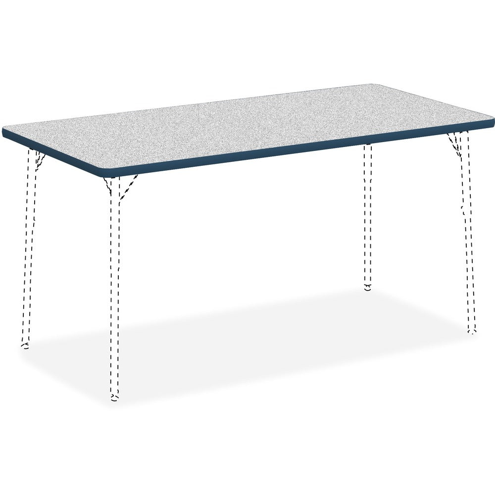 Image of Lorell Tabletop, Rectangular, Laminate, 30"x60", Gray/Navy