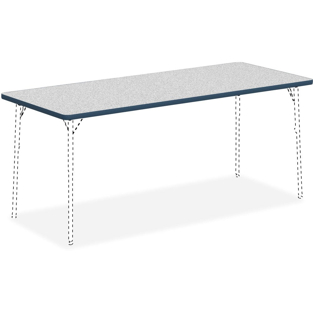 Image of Lorell Tabletop, Rectangular, Laminate, 30"x72", Gray/Navy