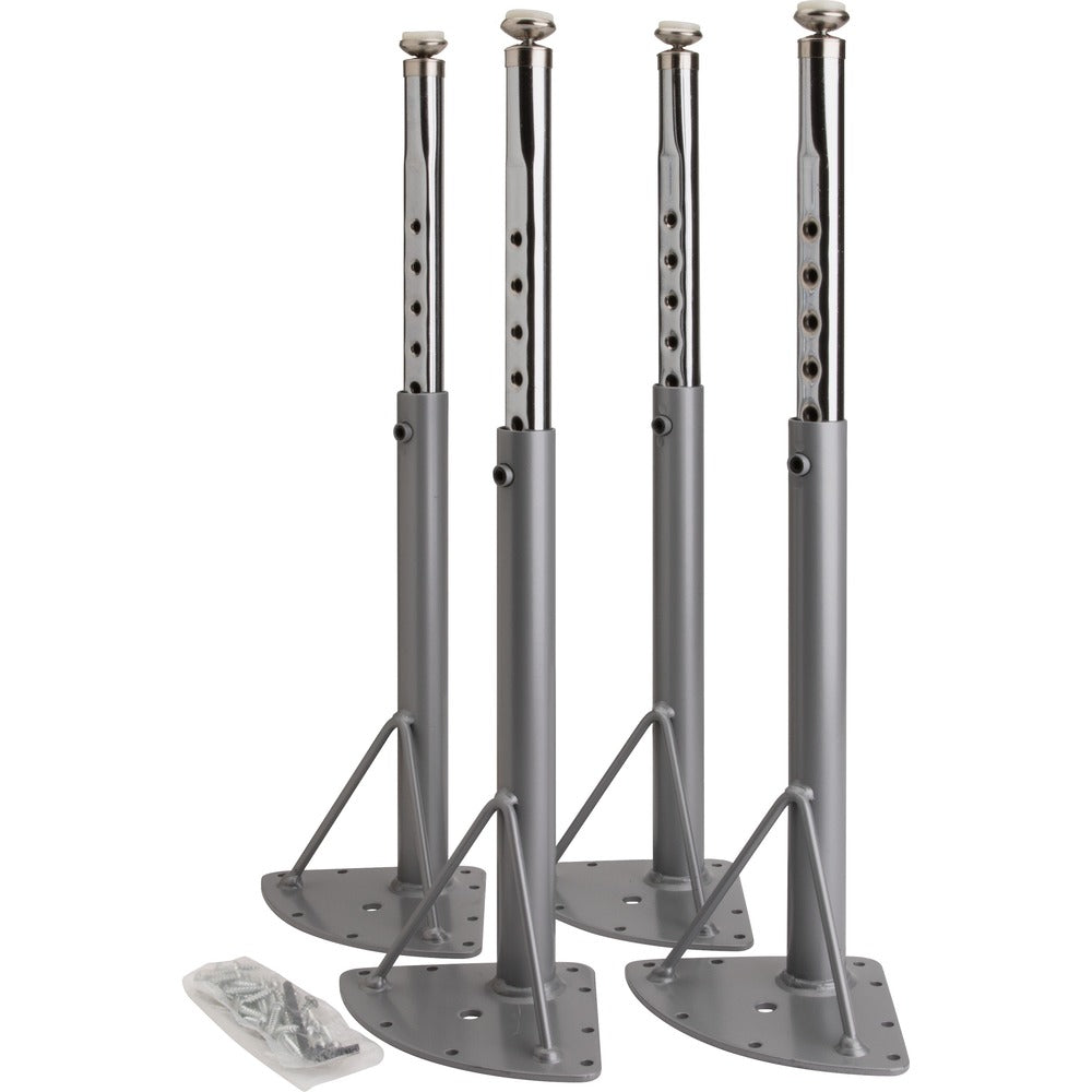 Image of Lorell Base w/4 Legs,f/Activity Tabletops,1-1/8"x30",4/CT,SR/Chrome