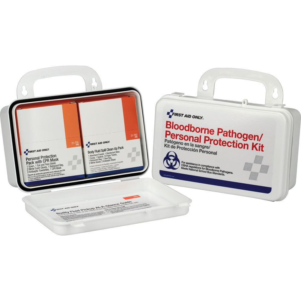 Image of First Aid Only, Inc BBP Unitized Spill Clean Up Kit, White