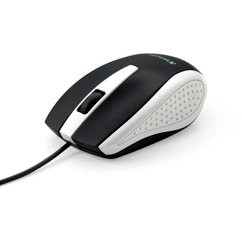 Image of Verbatim Mouse, Optical, Corded, f/PCs & Macs, White/Black