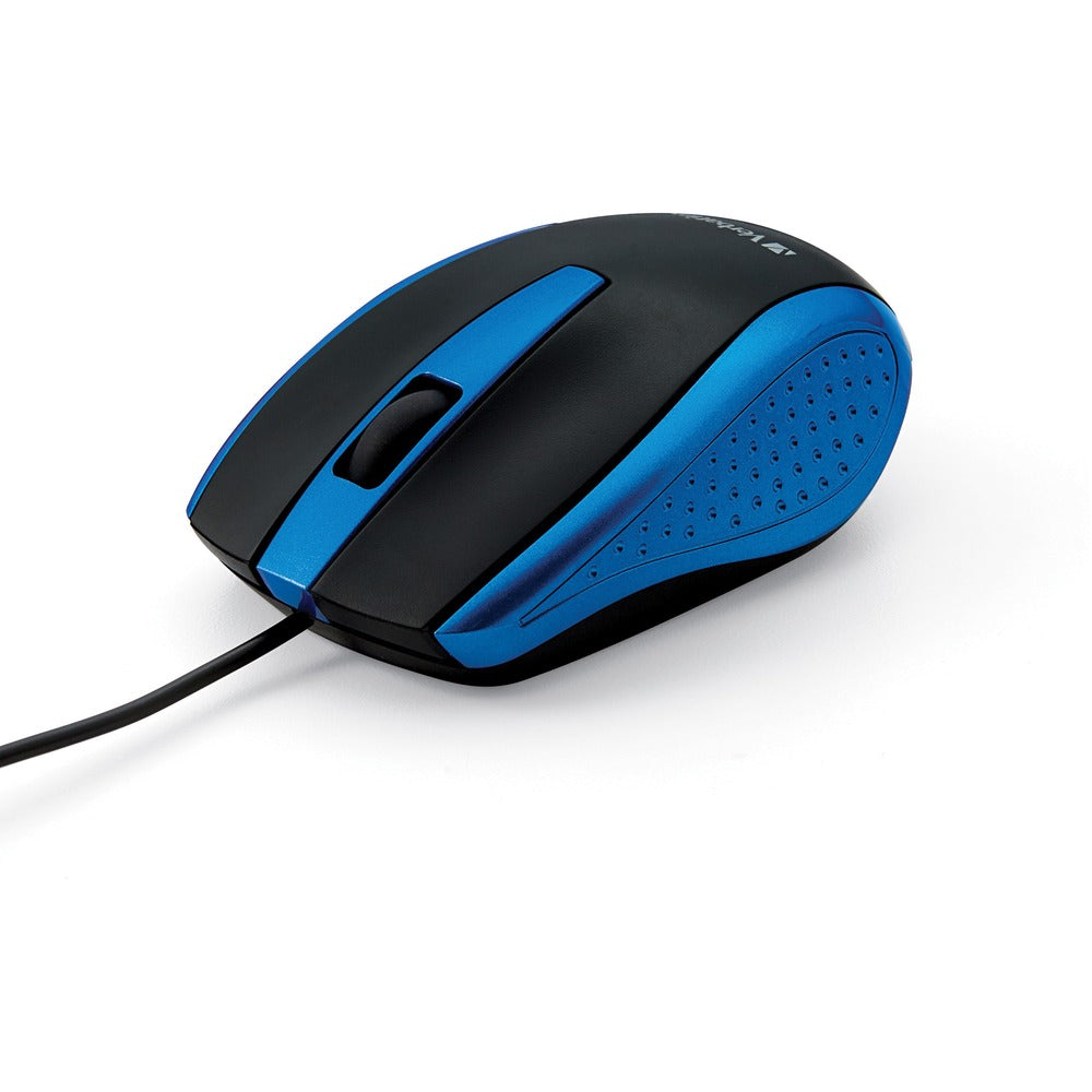 Image of Verbatim Mouse, Optical, Corded, f/PCs & Macs, Blue/Black