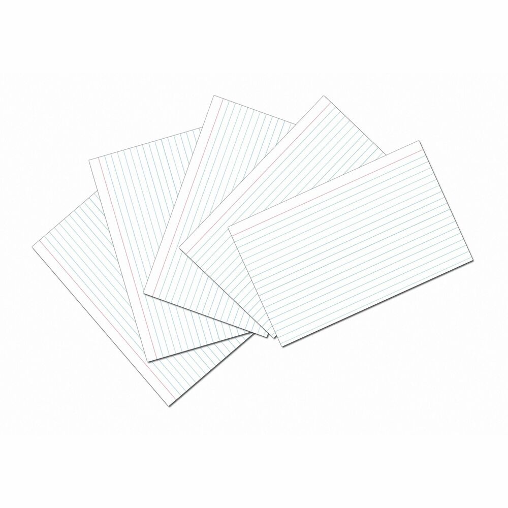 Image of Pacon Index Cards, Ruled, 5"x8", 100/PK, White