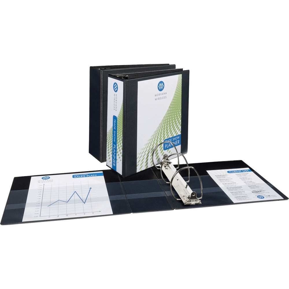 Image of Avery View Binder, 4" Capacity, 11"x8-1/2", 3/BD, BK
