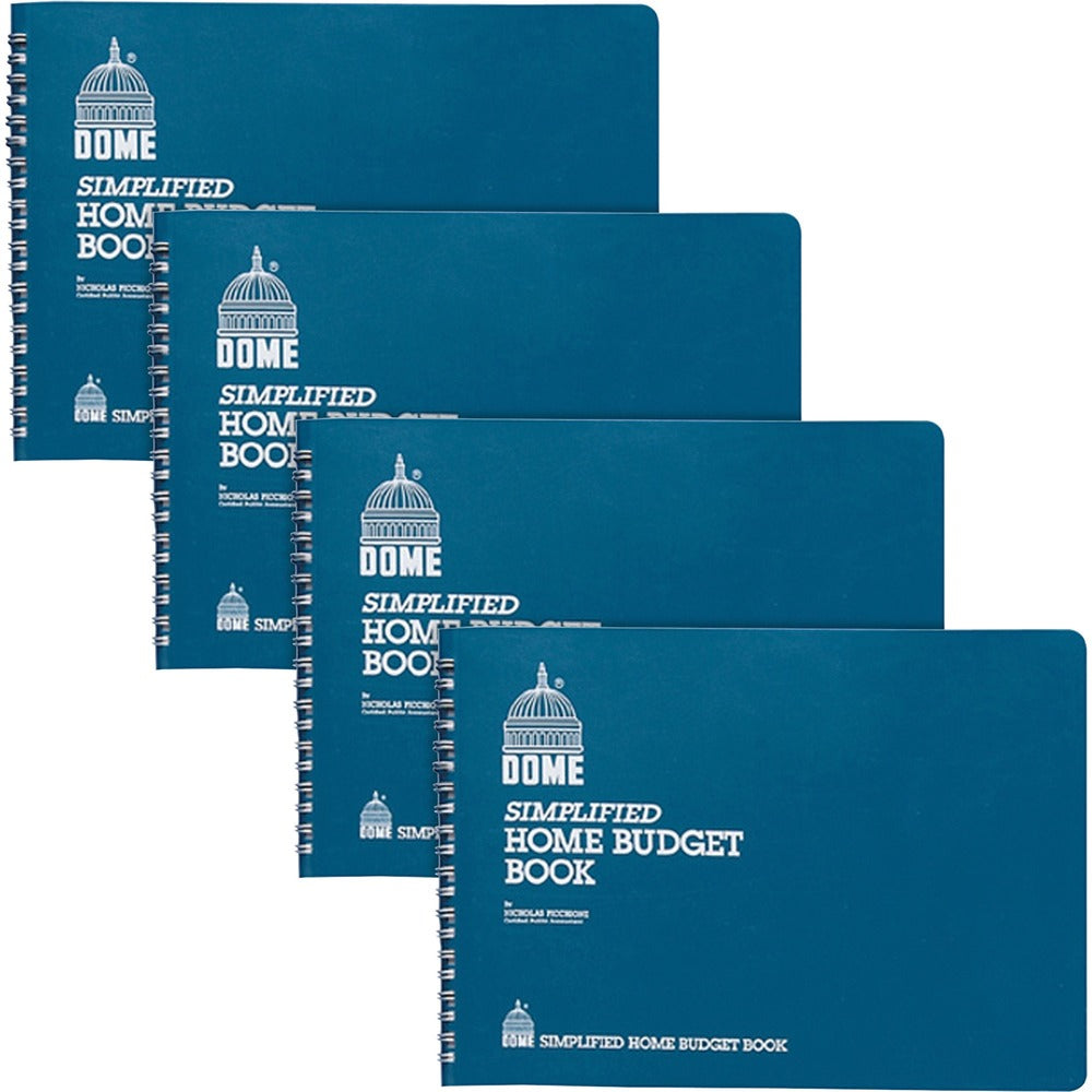 Image of Dome Publishing Co Inc Home Budget Books, 64 Pages, 10-1/2"x7-1/2", 4/BD, Teal