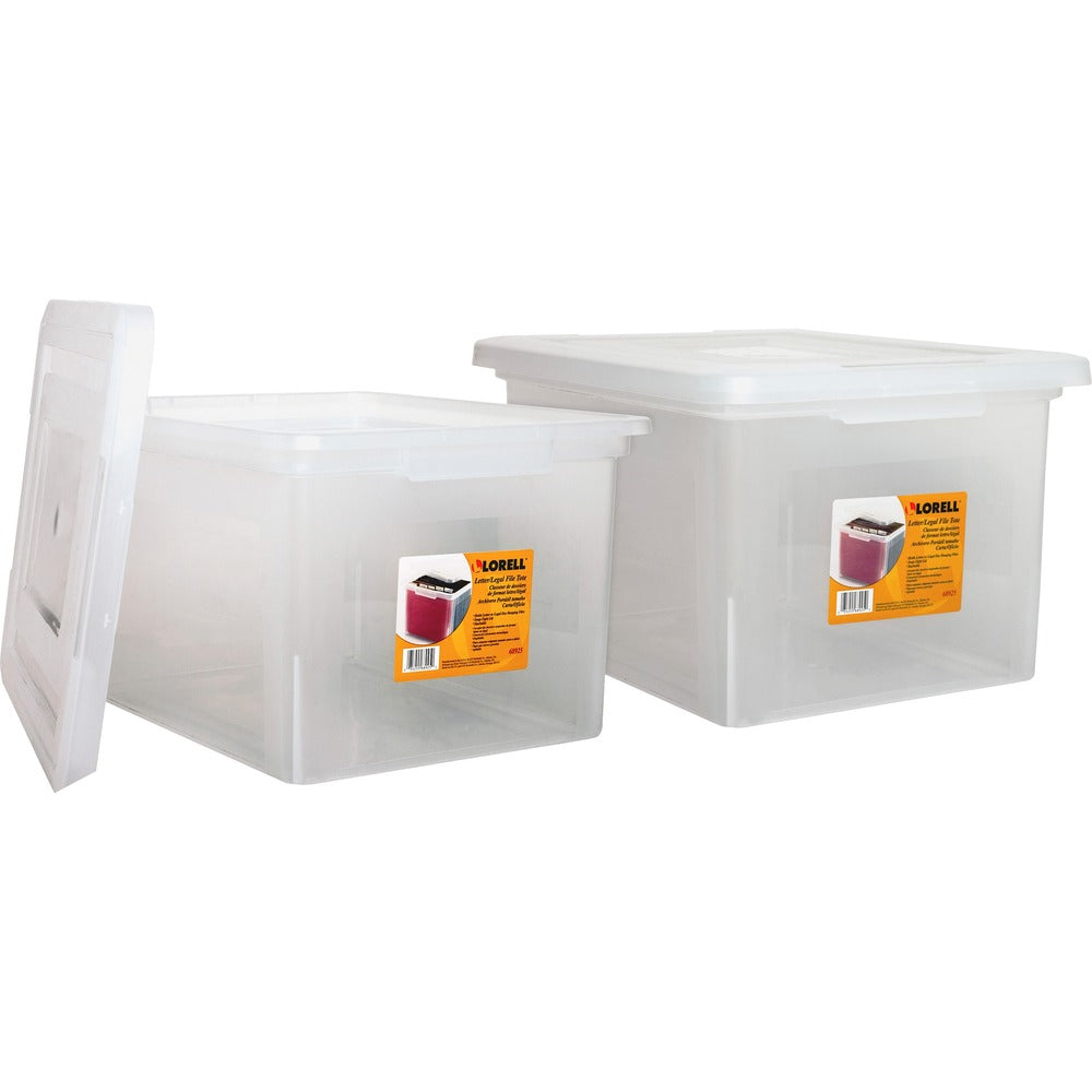 Image of Lorell File Boxes,Lgl/Ltr,Stackable,14-1/4"x18-1/8"x10-7/8",2/BD,CL