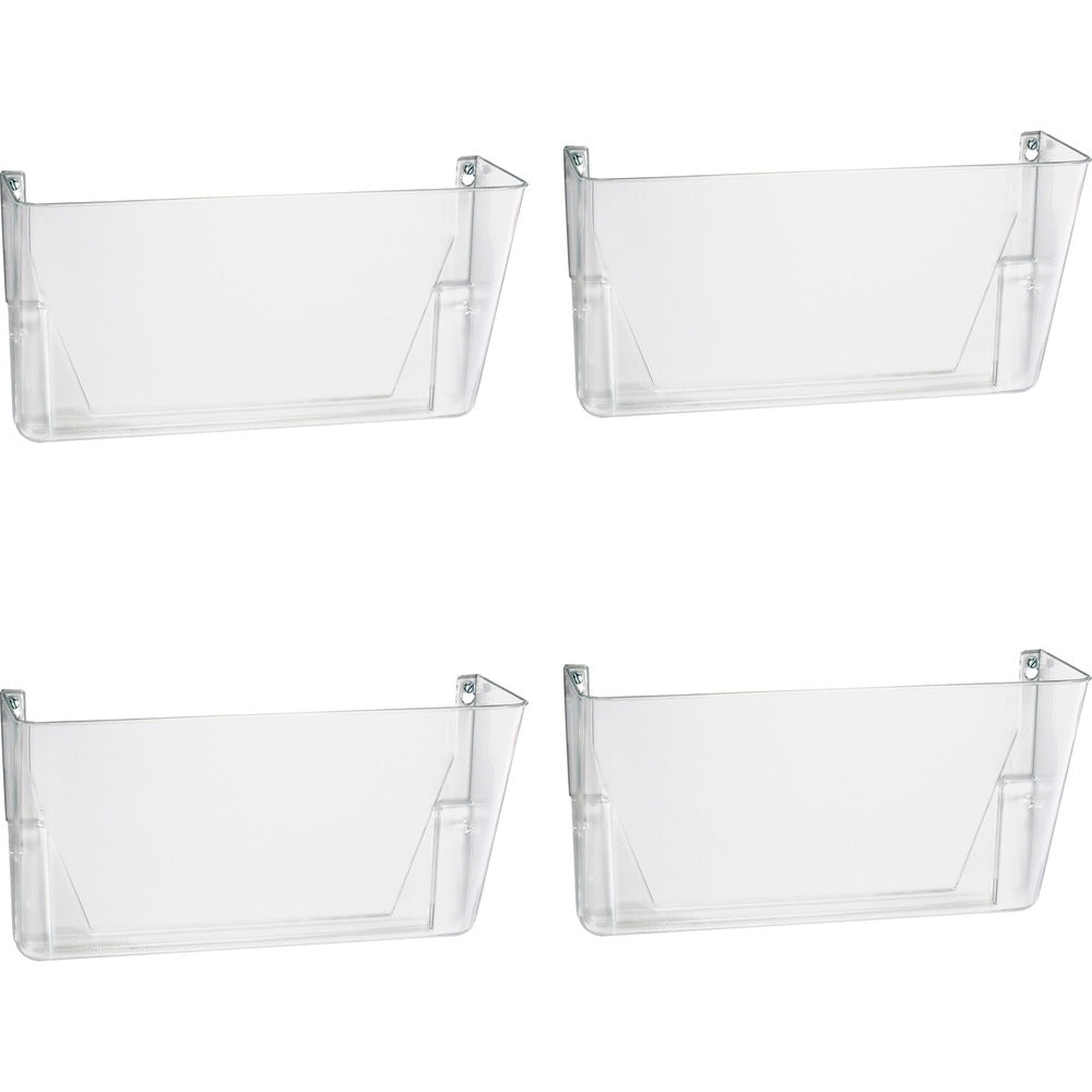 Image of Officemate Wall Files, Letter, 13"x4-1/8"x7", 4/CT, Clear