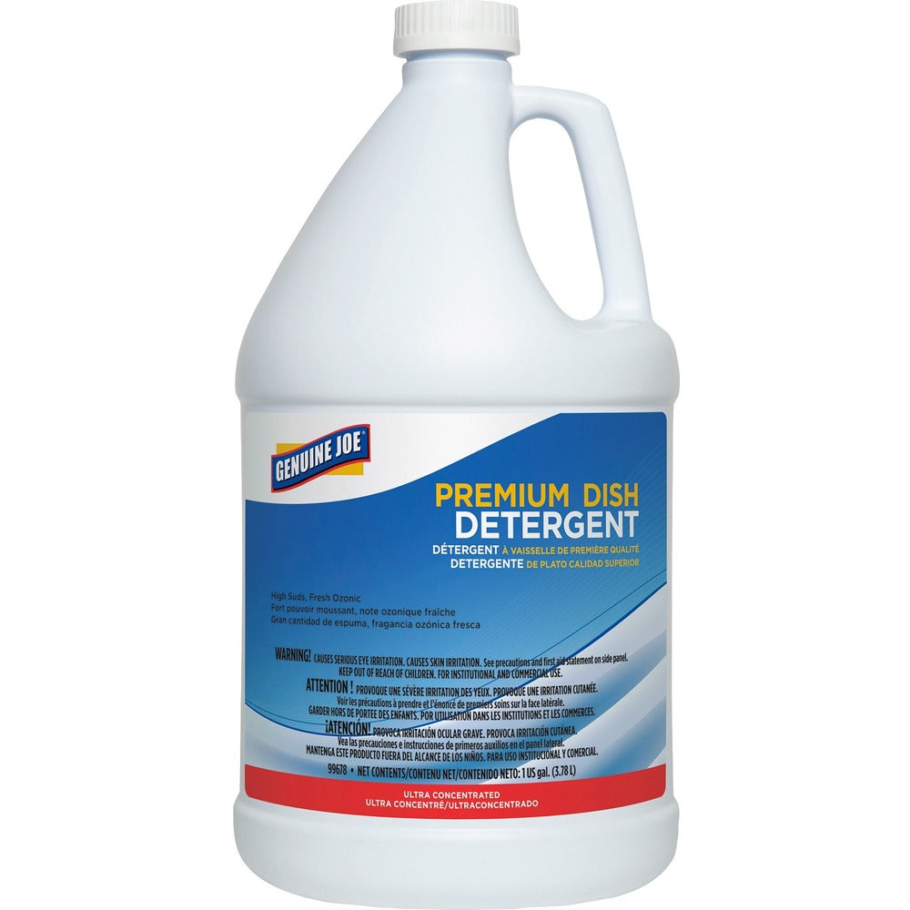 Image of Genuine Joe Dish Detergent, Concentrated, 1 Gallon, Blue