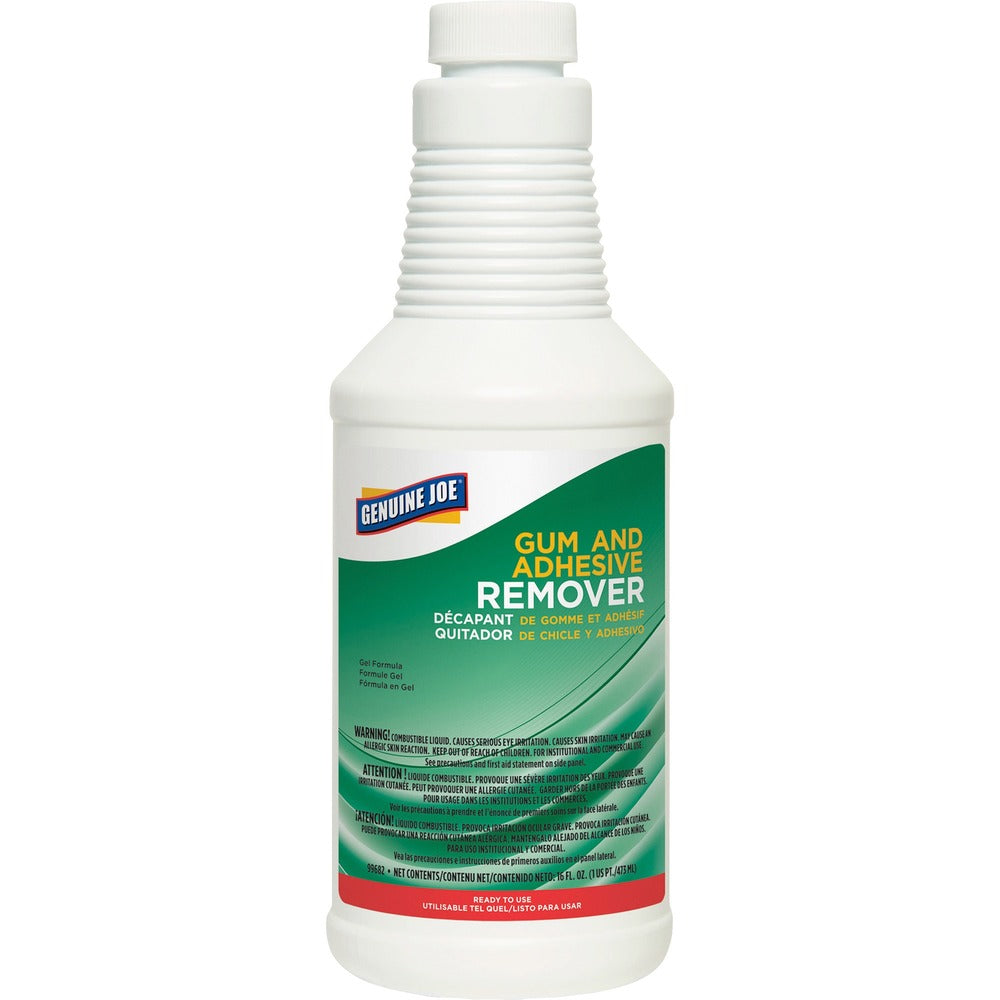 Image of Genuine Joe Gum/Adhesive Remover, Ready to Use, 16 oz, Opaque White